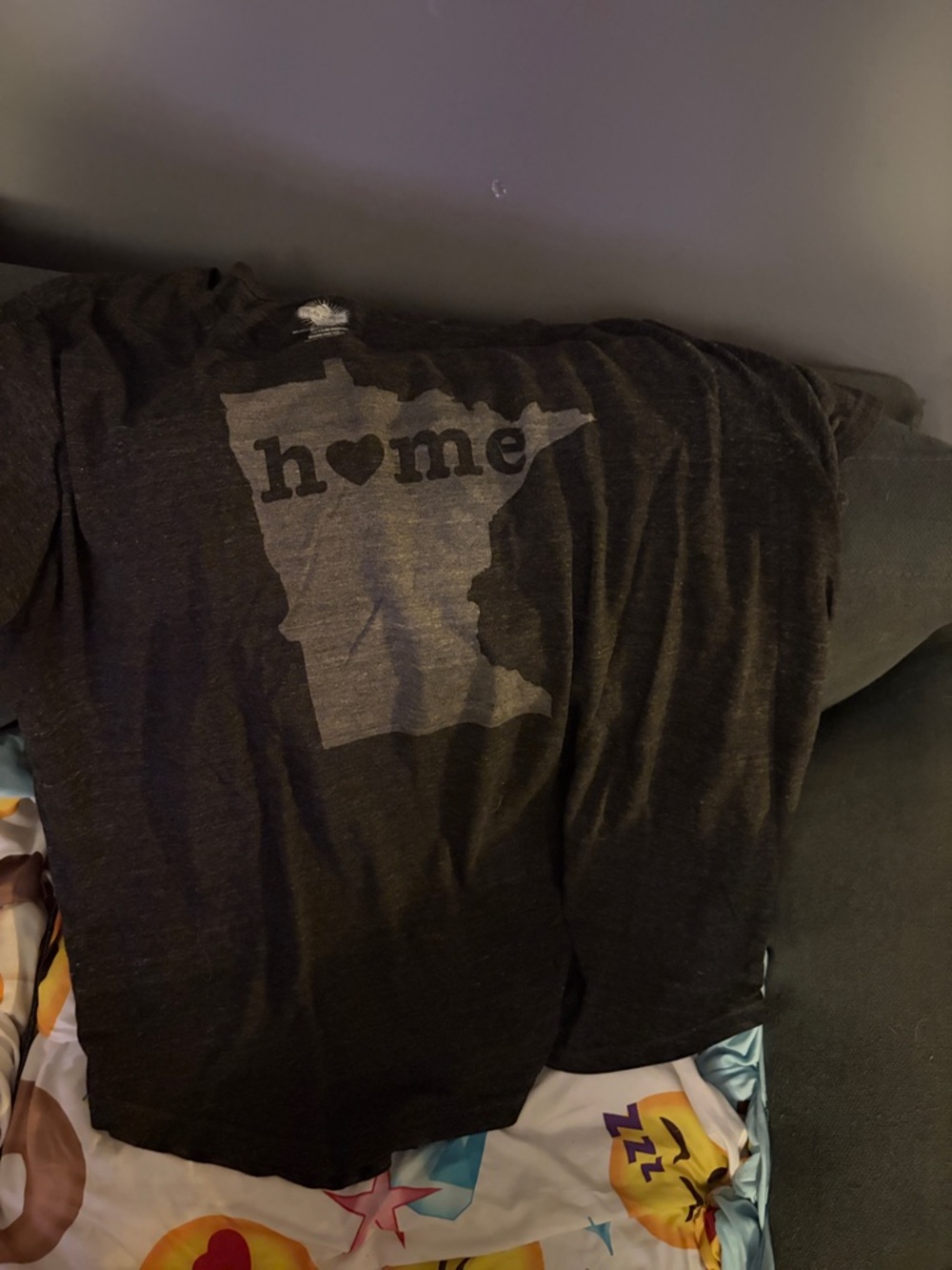 State of Mind Black Heather 'Home' Minnesota Graphic Short Sleeve Tee